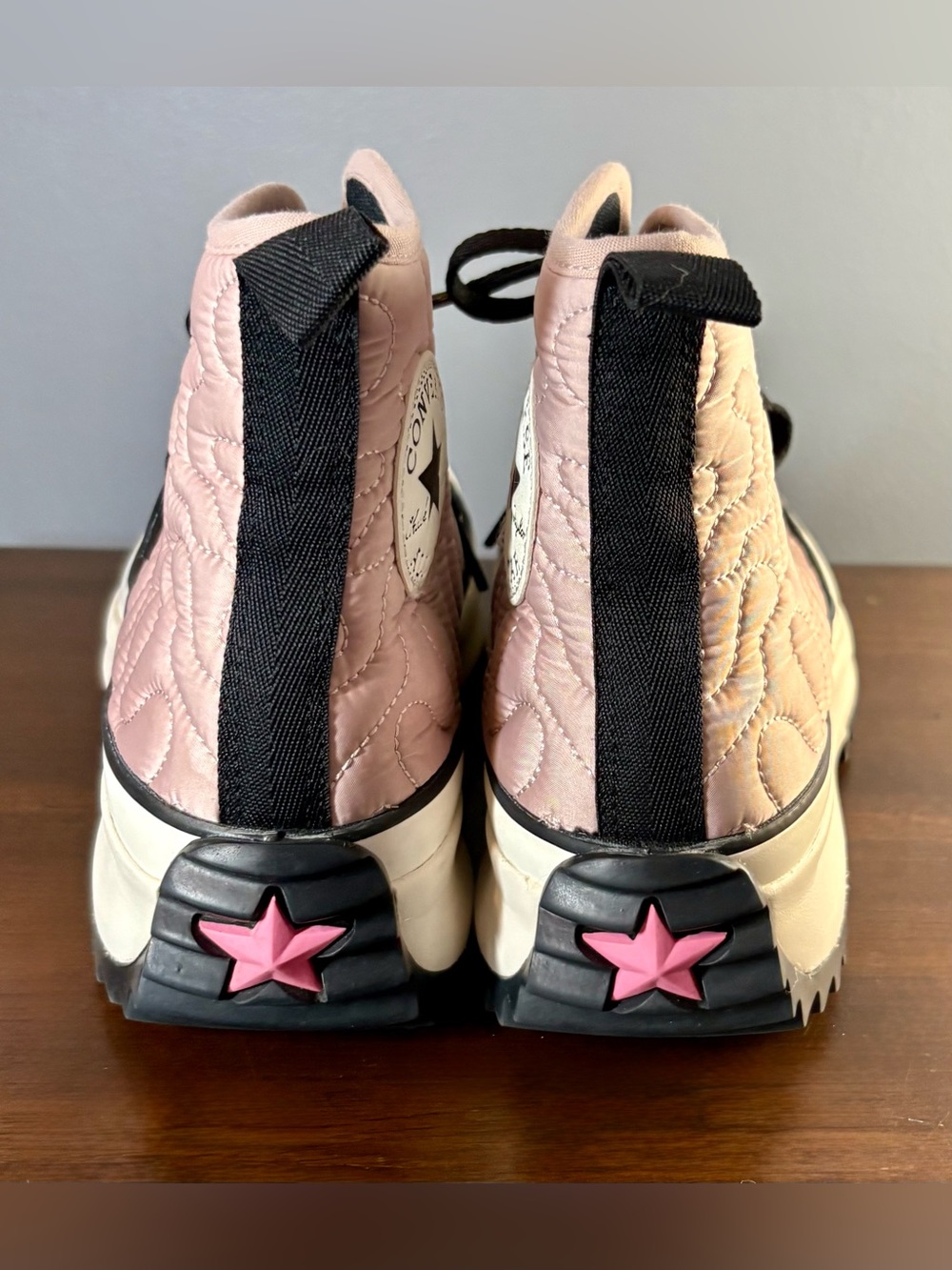 Converse Run Star Hike Platform Quilted High Top - Pink Sage (Womens) Size 7.5 - Picture 4 of 7